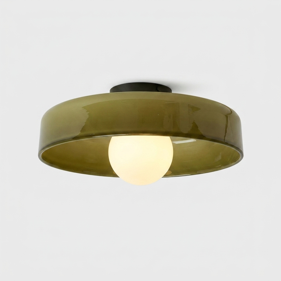 Sculptural Glass Ceiling Light – Saves Space