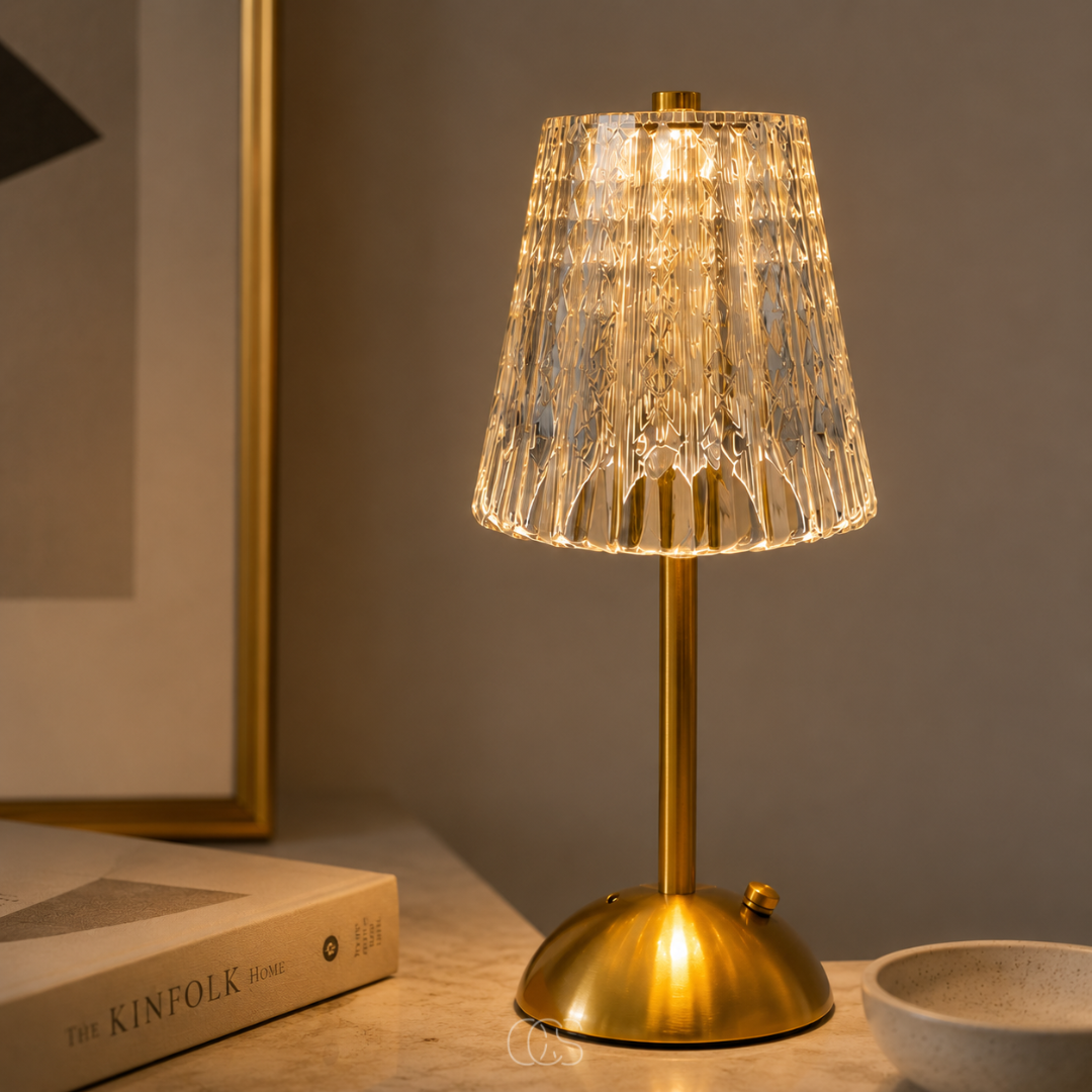 Cordless Crystal Lamp for Warm Ambiance