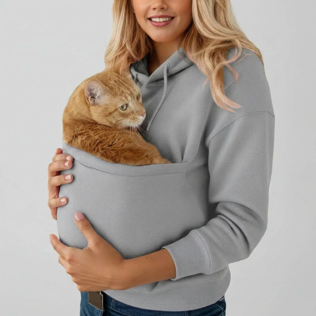 Pet Pocket Hoodie for Hands-Free Cuddles