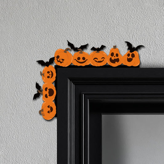 Pumpkin Bat Door Corner Decoration for Festive Entryways