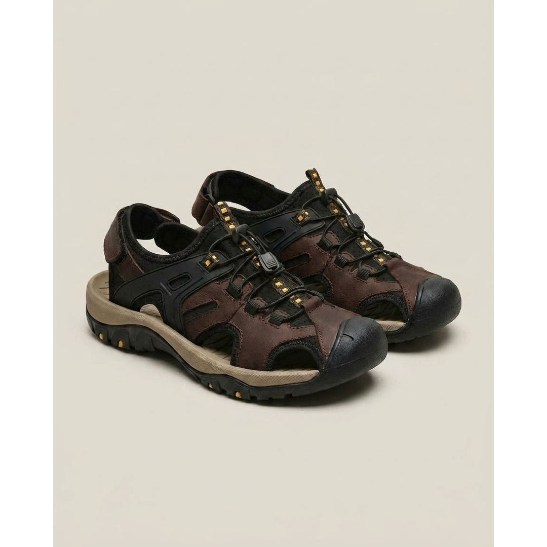 Men's Leather Adventure Sandals for Cool Comfort