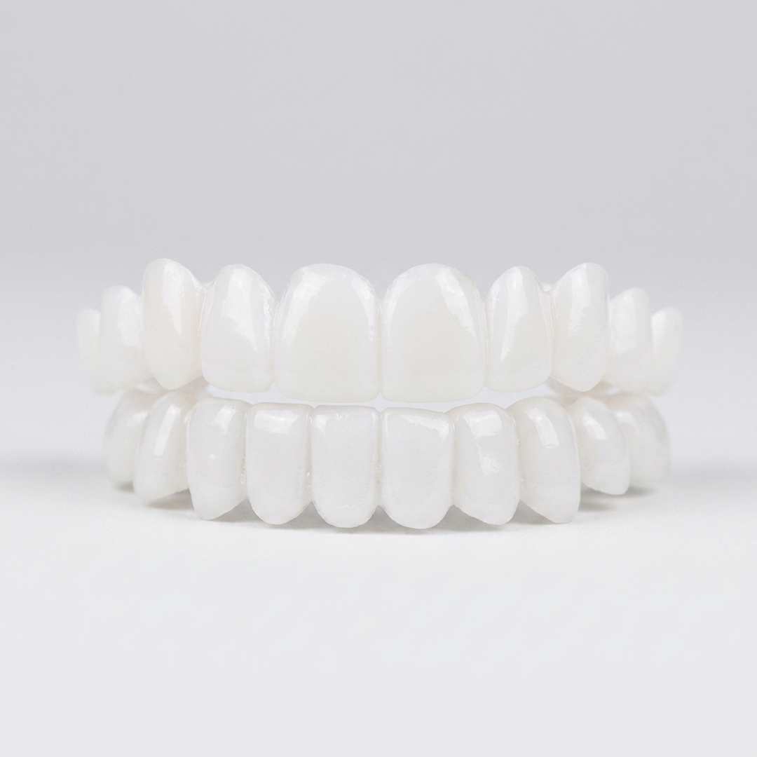 White Cosmetic Denture for a Brighter Smile
