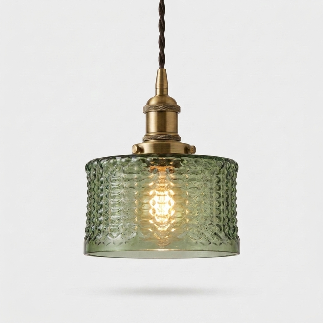 Sculpted Glass Pendant Light for Calming Glow