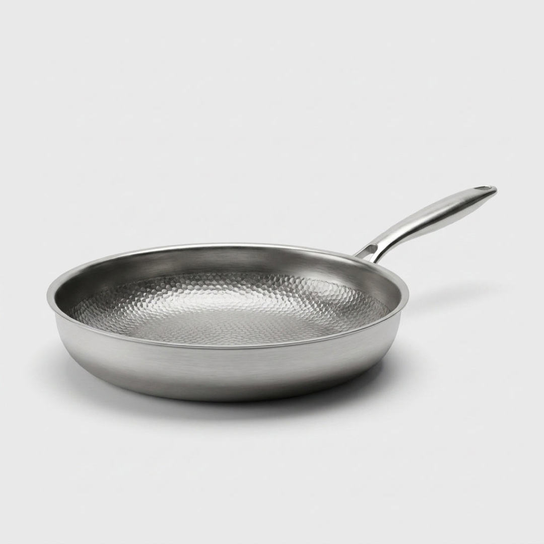 Hammered Titanium Skillet for Easy Cleanup
