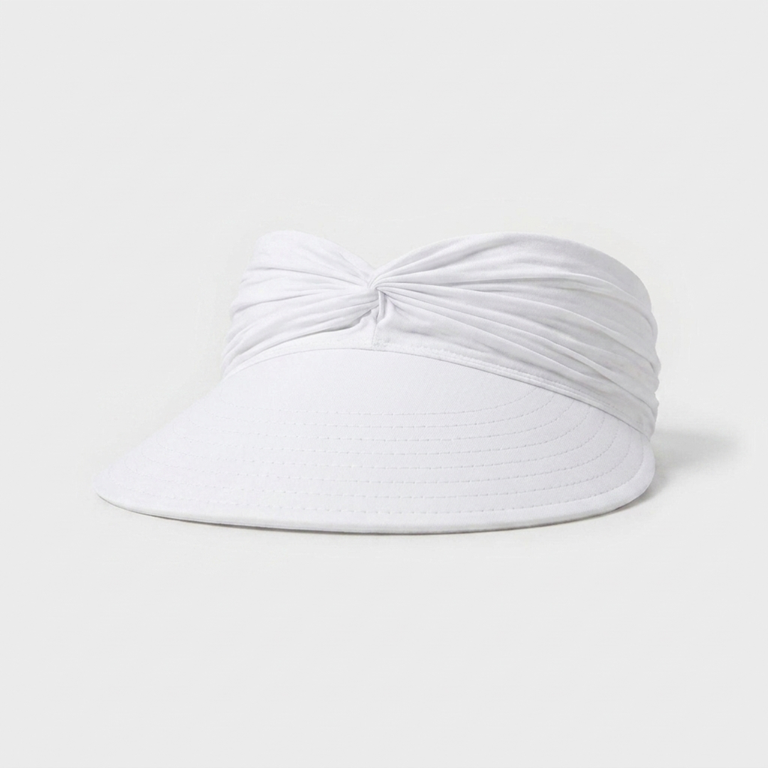 Ruched Travel Visor for Wide-Brim Sun Protection