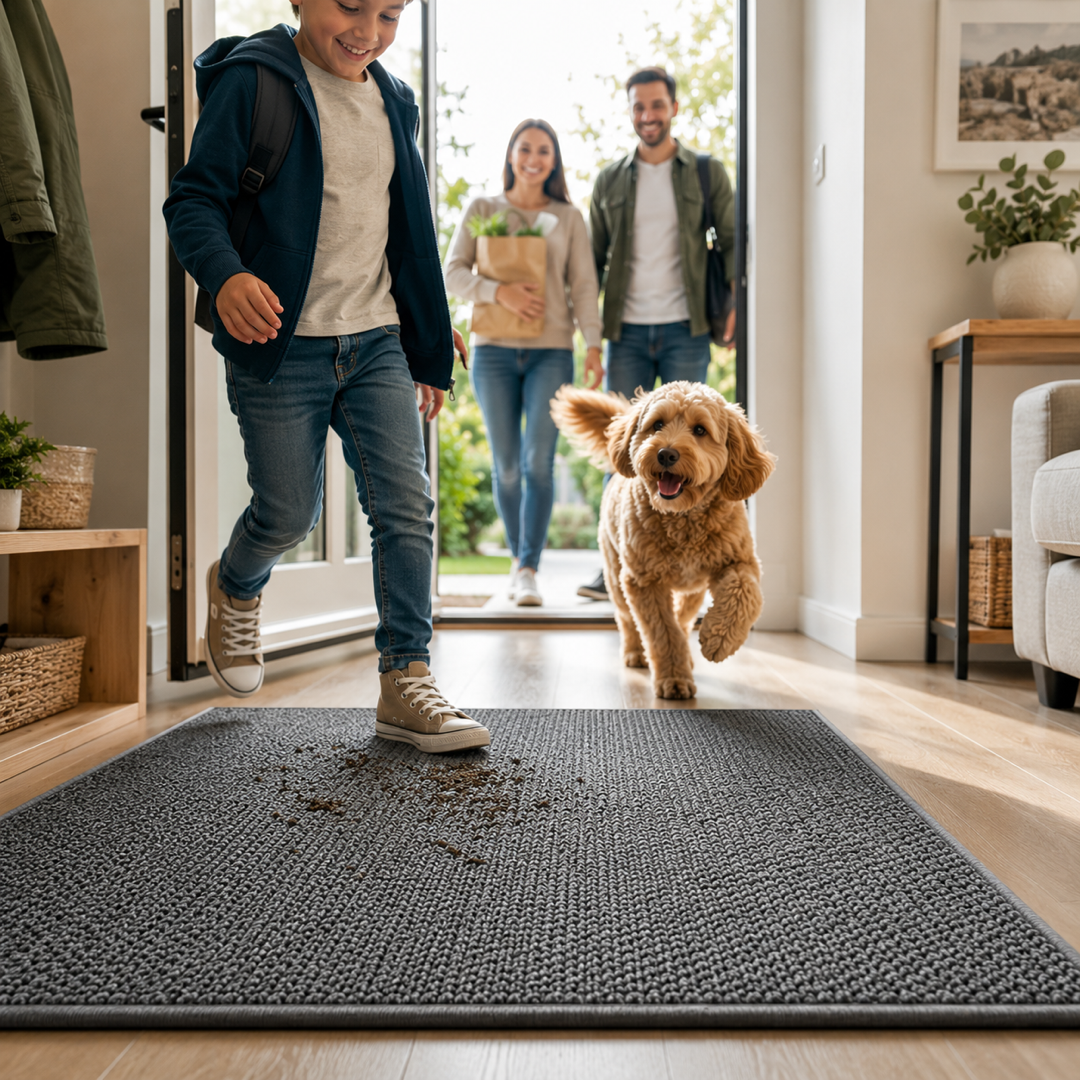 Geometric Entry Mat for Dry, Tidy Floors