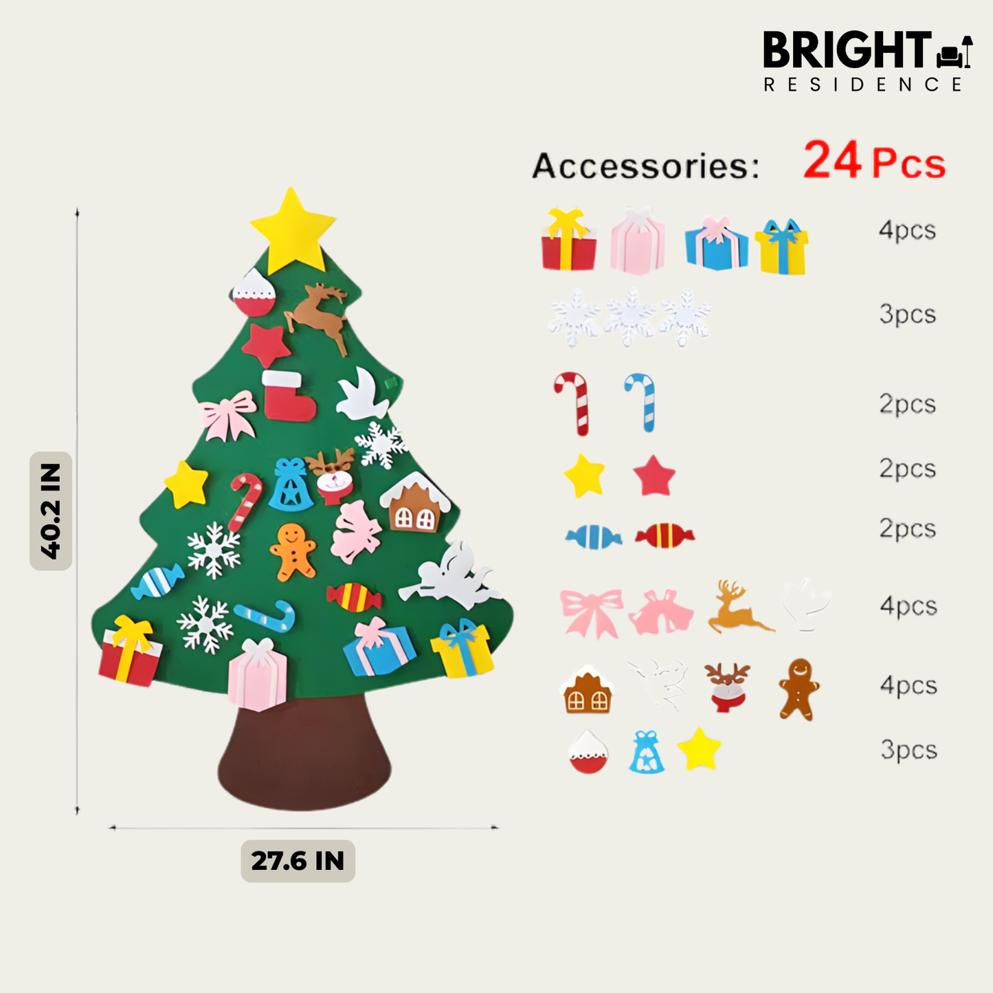 Kids Felt Christmas Tree For Creative Play