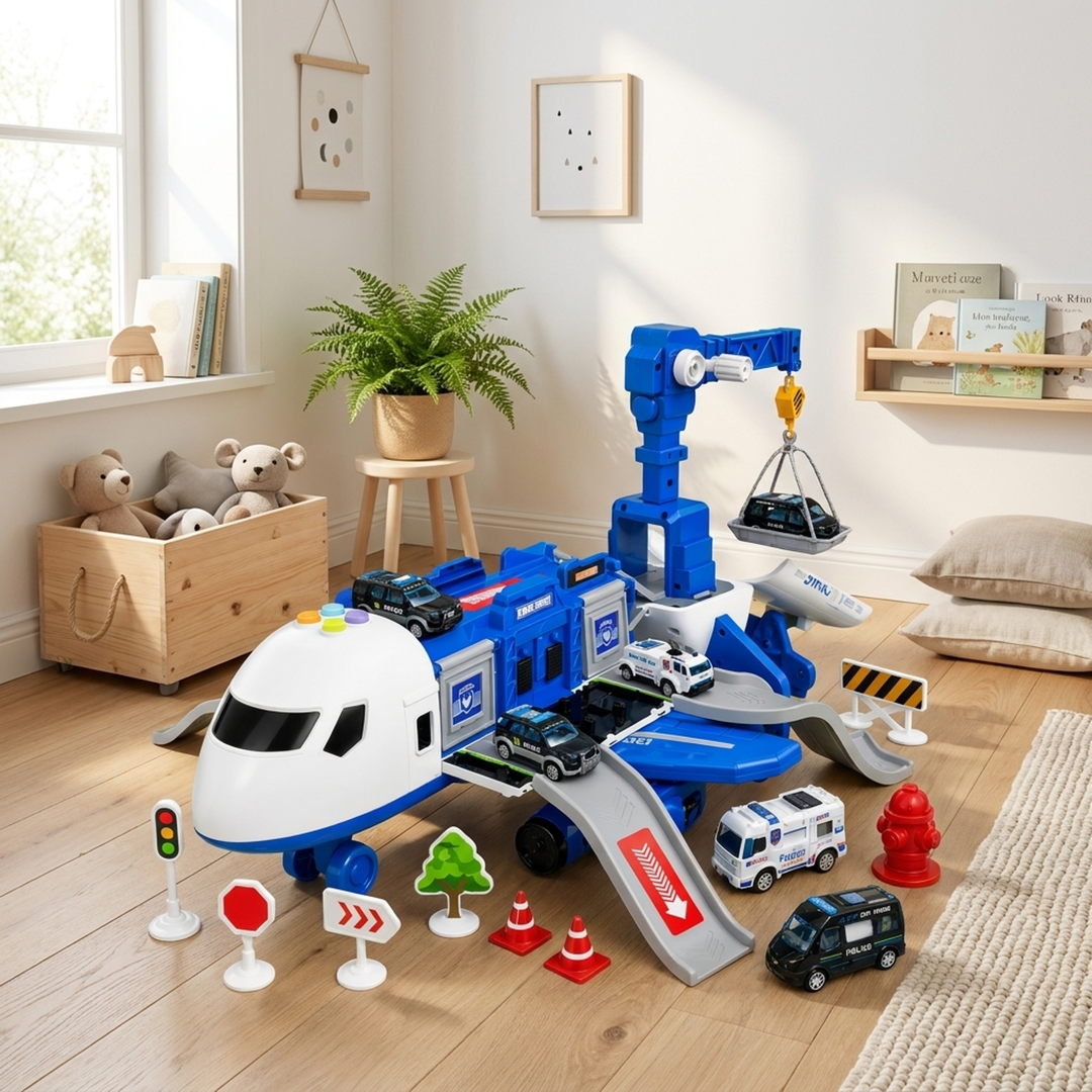 Interactive Airplane Playset for Screen-Free Fun