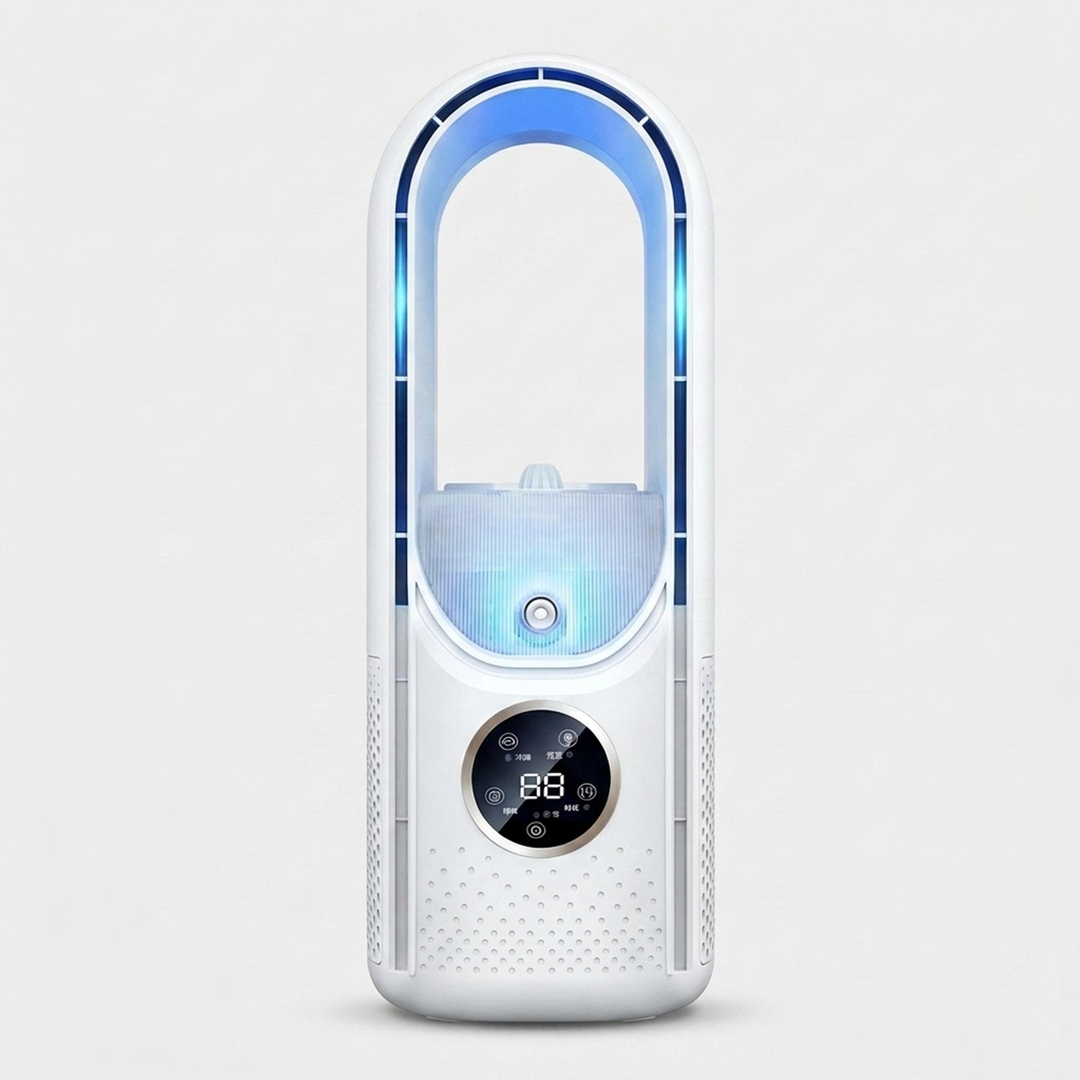 Bladeless Humidifying Fan for Safer Comfort