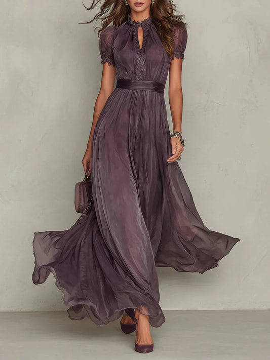 Women's Pleated Evening Dress | Maxi