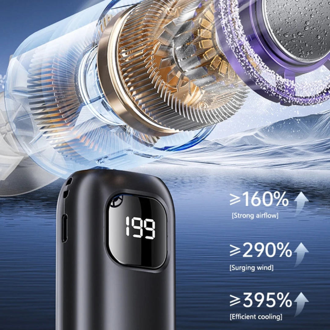 Portable Ice-Cooling Fan for Rapid Relief