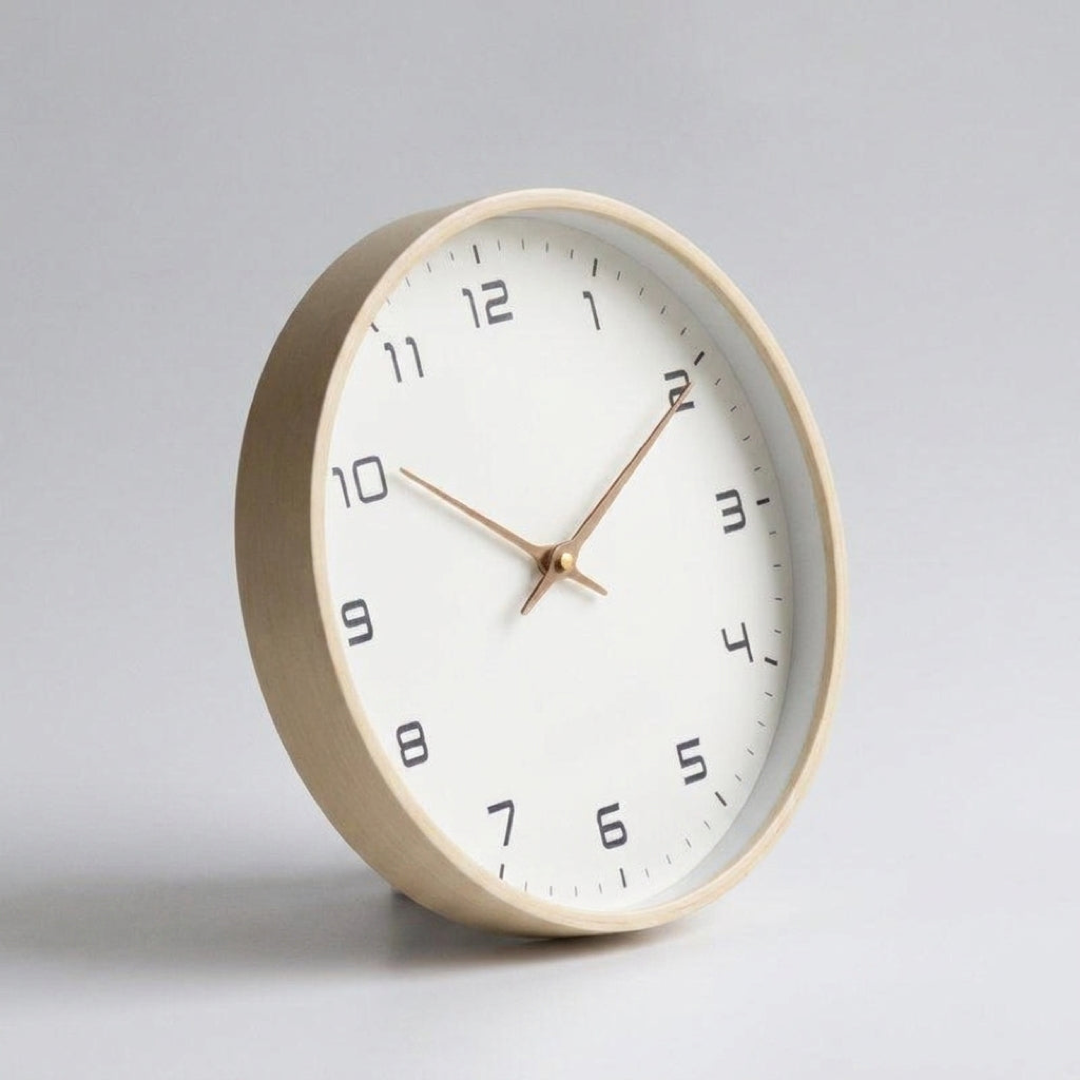 Minimalist Wood Wall Clock for Peaceful Rooms