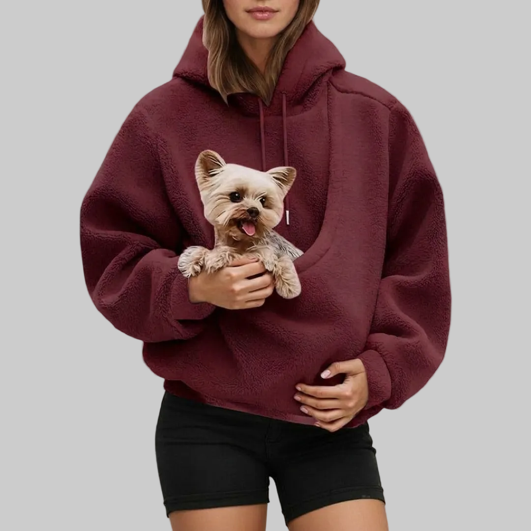 Pouch Hoodie for Hands-Free Pet Carrying