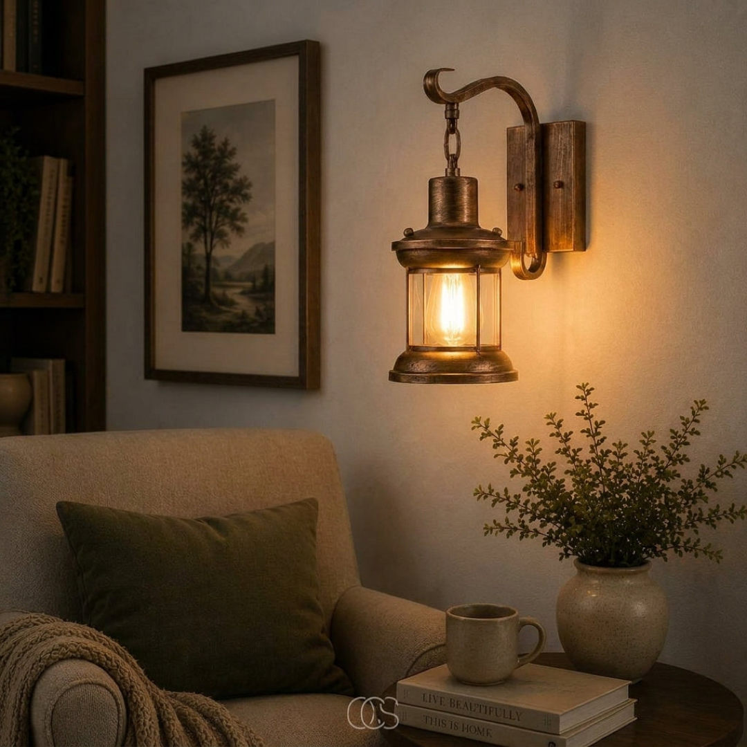 Vintage Cage Wall Light for a Warm Glow