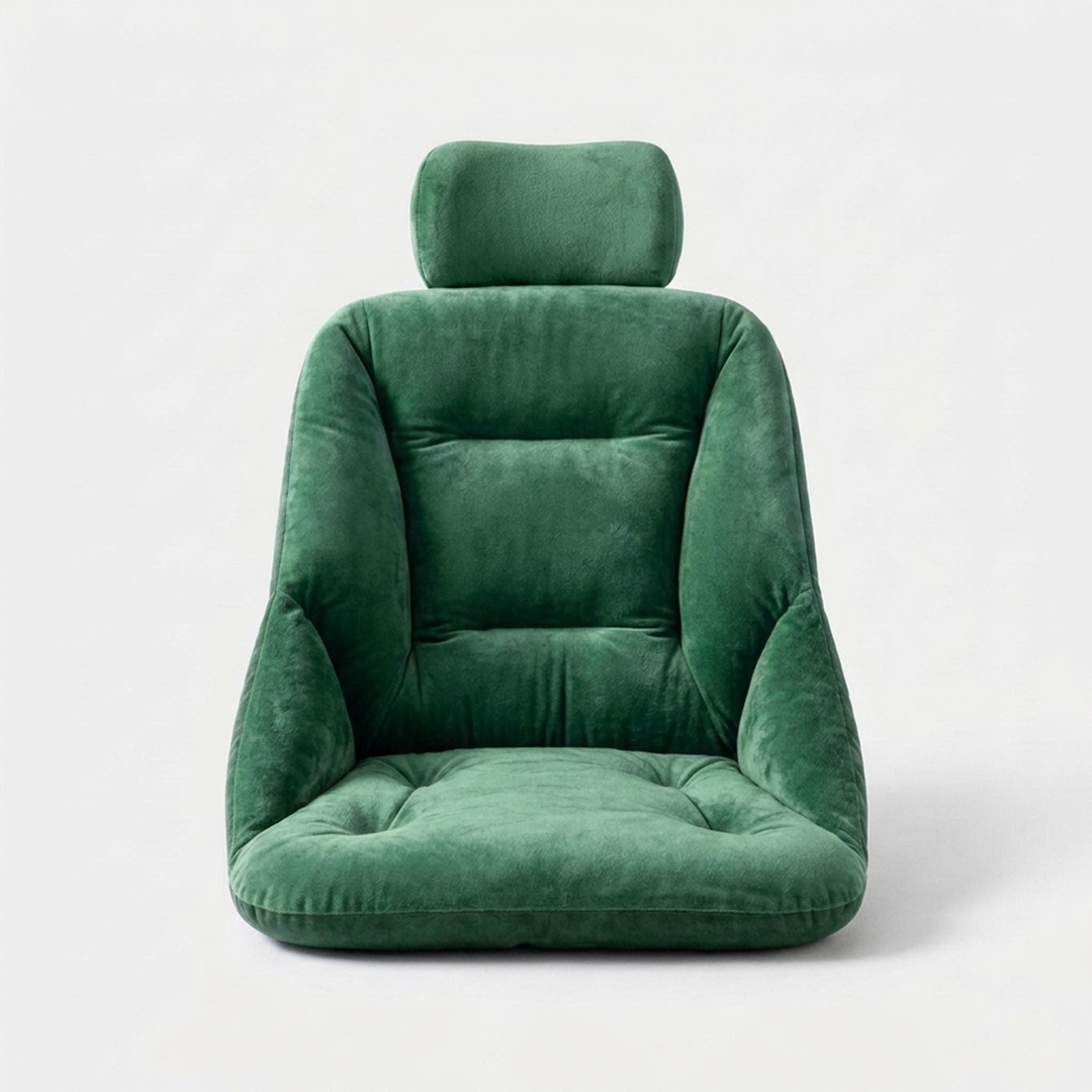 Contoured Memory Foam Seat Cushion with Velvet Cover