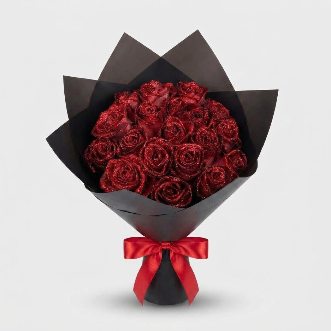 Sparkling Faux Rose for Lasting Beauty