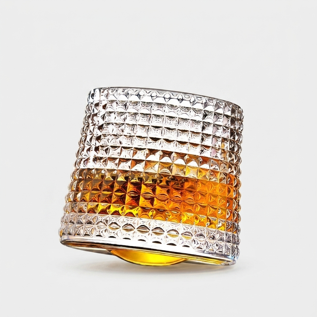 Swirling Crystal Whiskey Glasses for Fuller Flavor