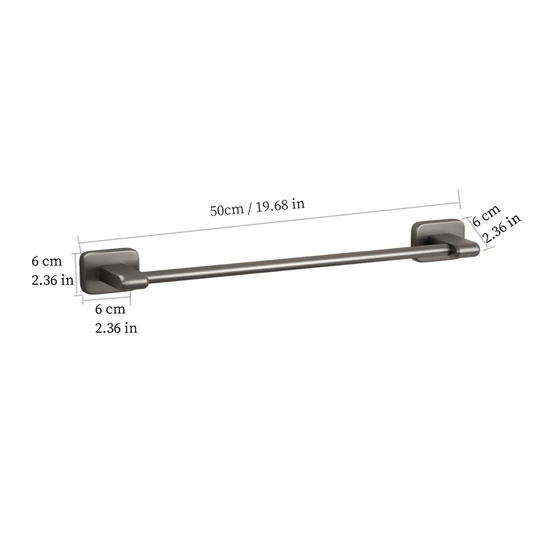 Adhesive Aluminum Towel Bar for Drill-Free Setup