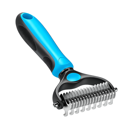 Dual-Sided Pet Rake for Less Shedding