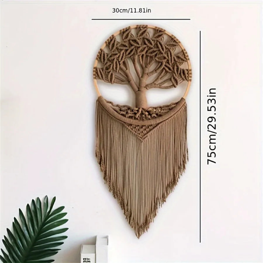 Woven Tree Wall Art for a Calming Boho Touch