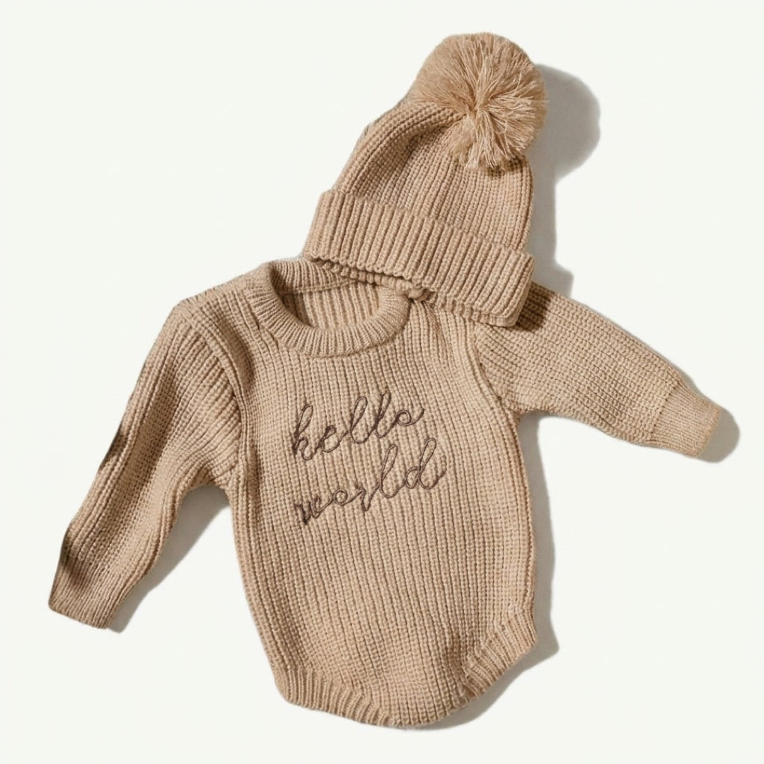 Organic Knit Baby Set for Gentle Comfort