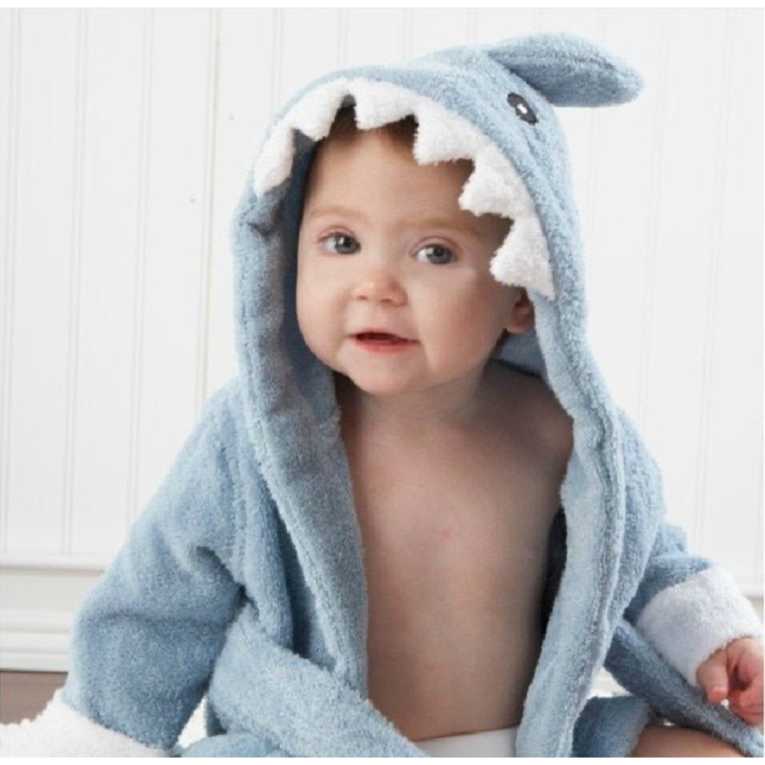 Critter Hood Baby Bathrobe for Cozy Drying
