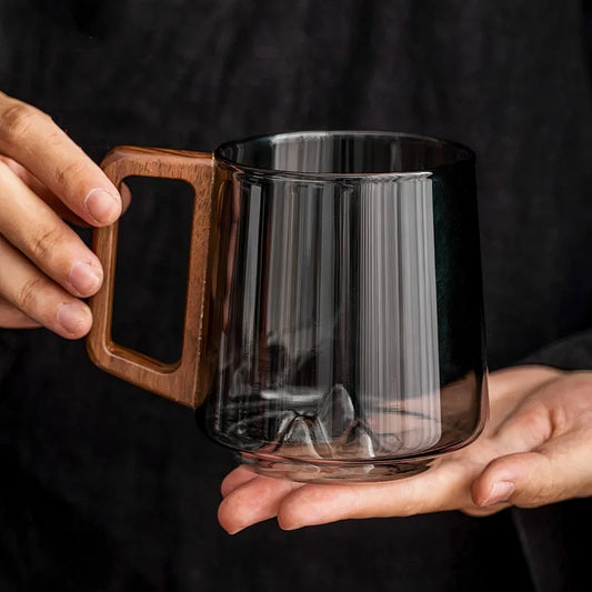 Smoked Glass Coffee Mug for Cozy Sips