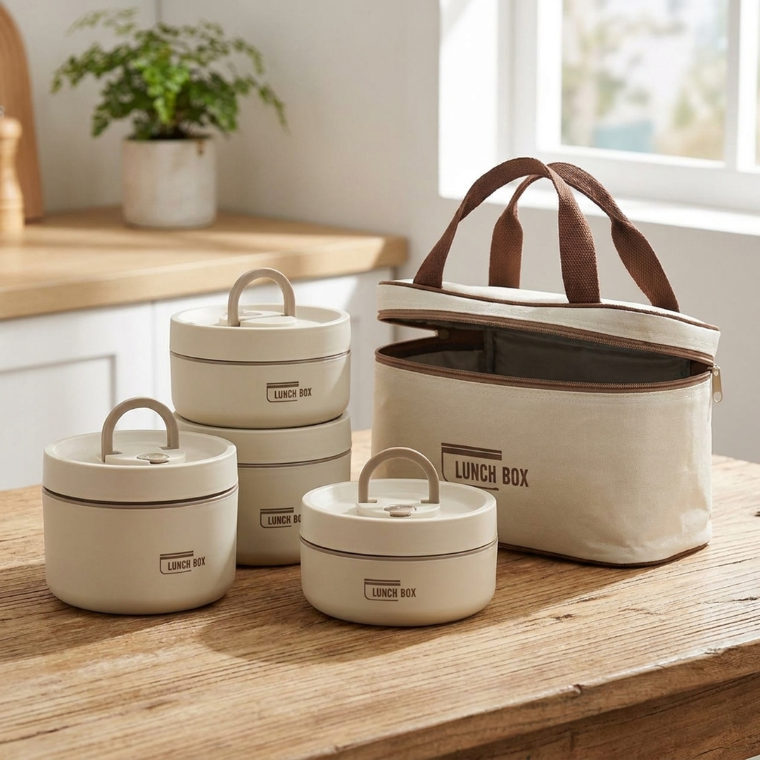 Stackable Insulated Lunch Box for Warm Meals