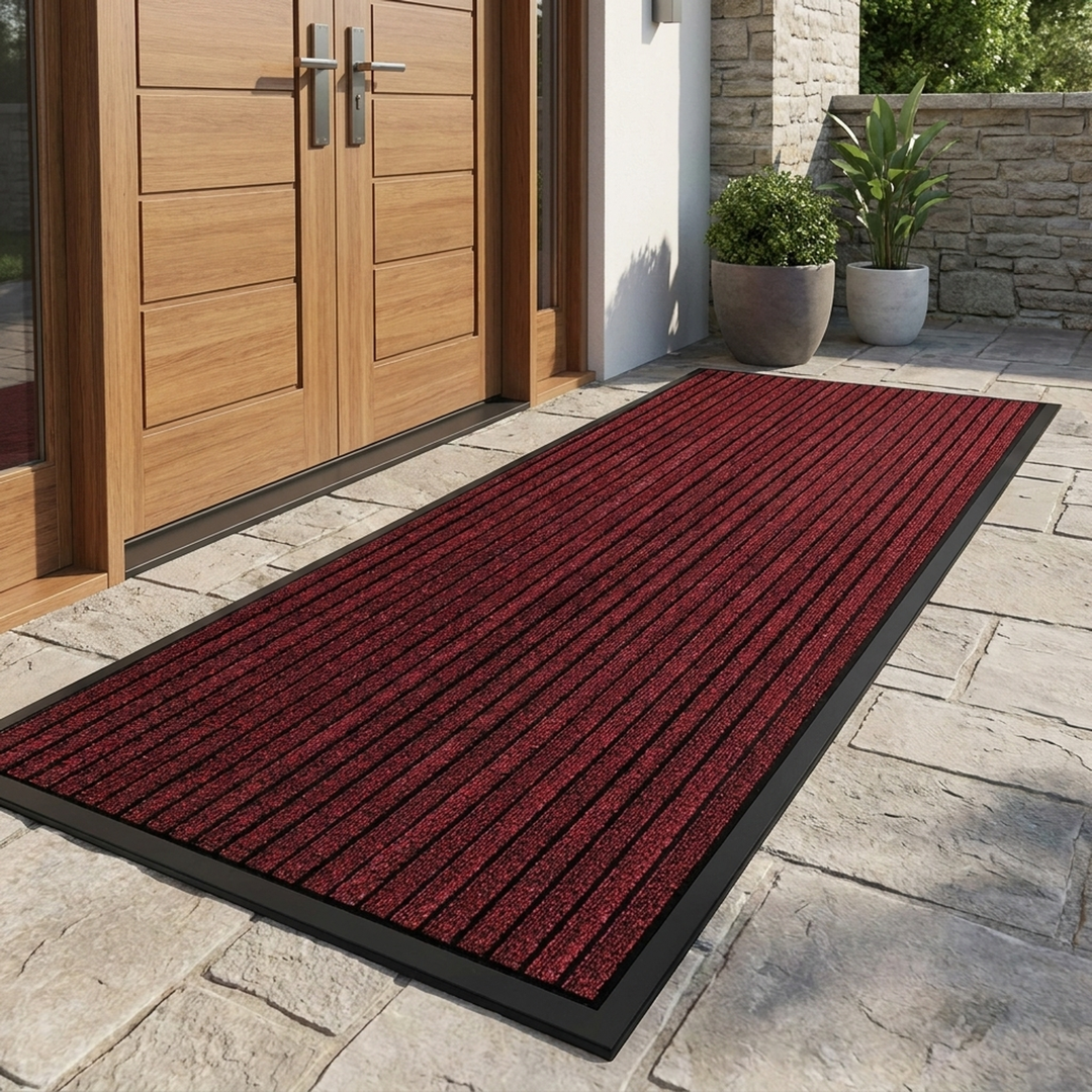 Striped Doormat That Traps Dirt Securely