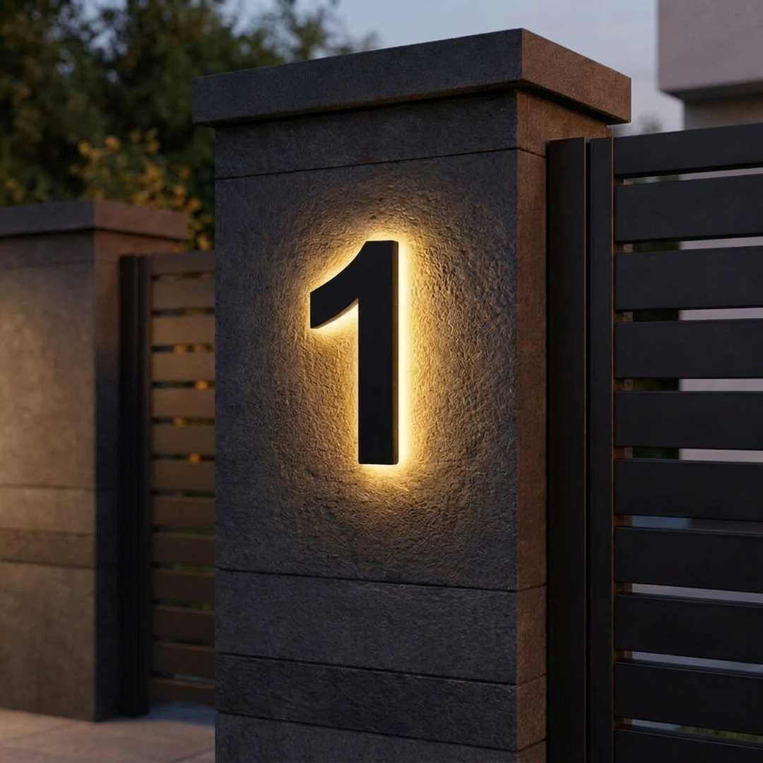 Personalized LED Address Numbers for Easy Visibility