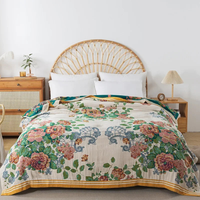Floral Cotton Coverlet for Cool Summer Comfort