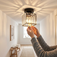 Crystal Ceiling Light – Open, Elegant Illumination