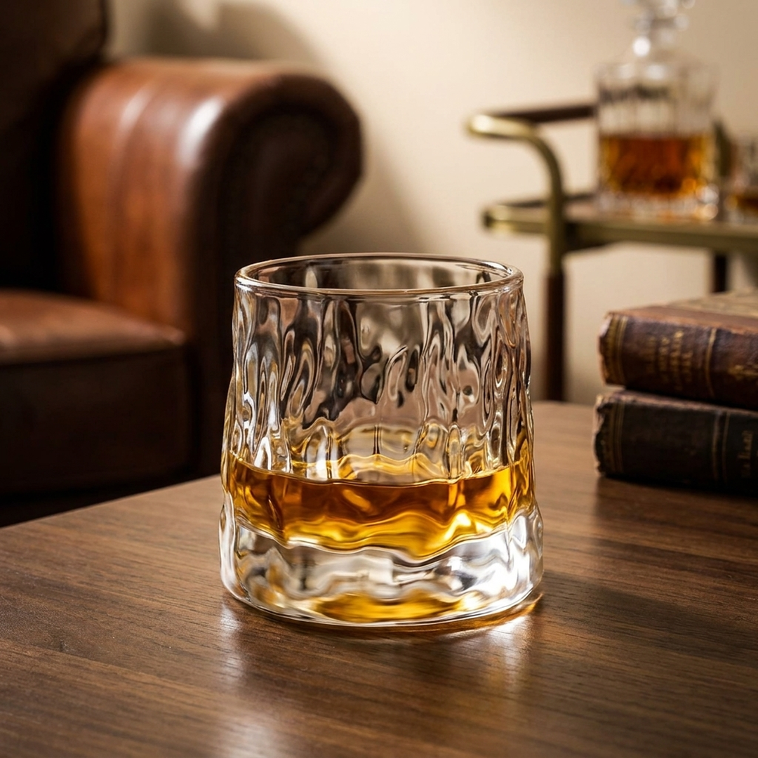 Spinning Whiskey Glasses for Engaging Pours