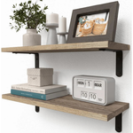 Rustic Floating Shelves for Clutter-Free Display