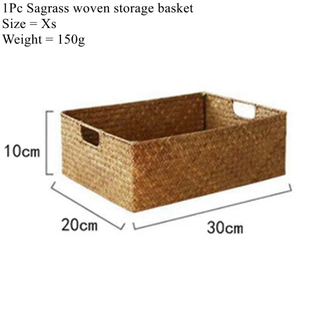 Woven Seagrass Basket for Effortless Organization