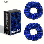 Pure Silk Scrunchie Pair for Crease-Free Hold
