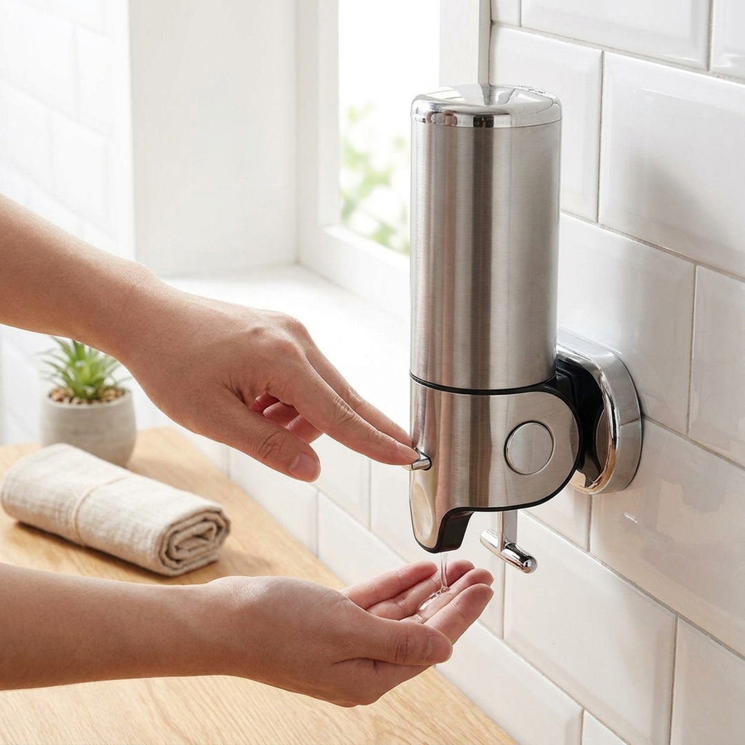 Wall-Mounted Soap Dispenser for Clutter-Free Sinks