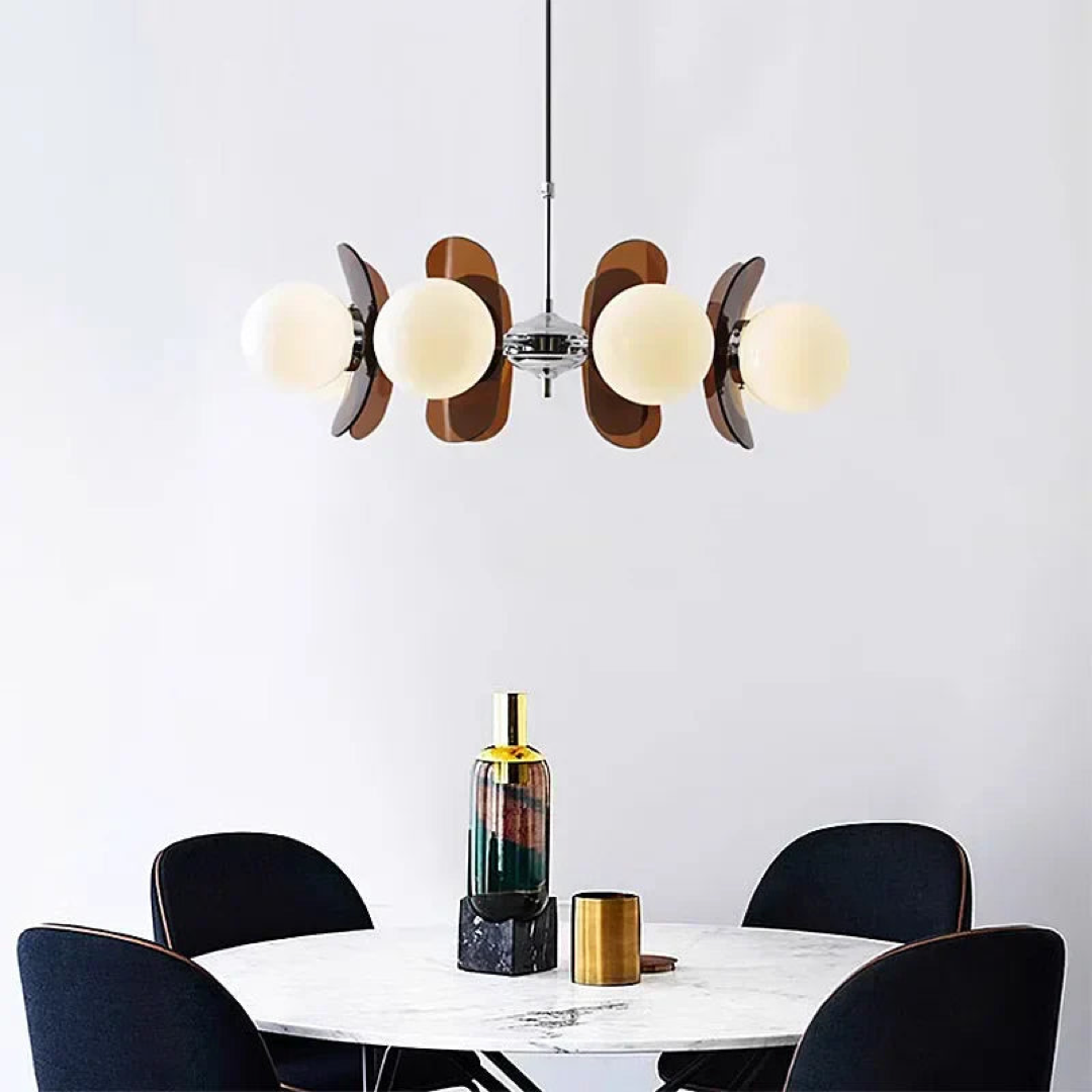Sculptural Globe Chandelier – Artful Overhead Light