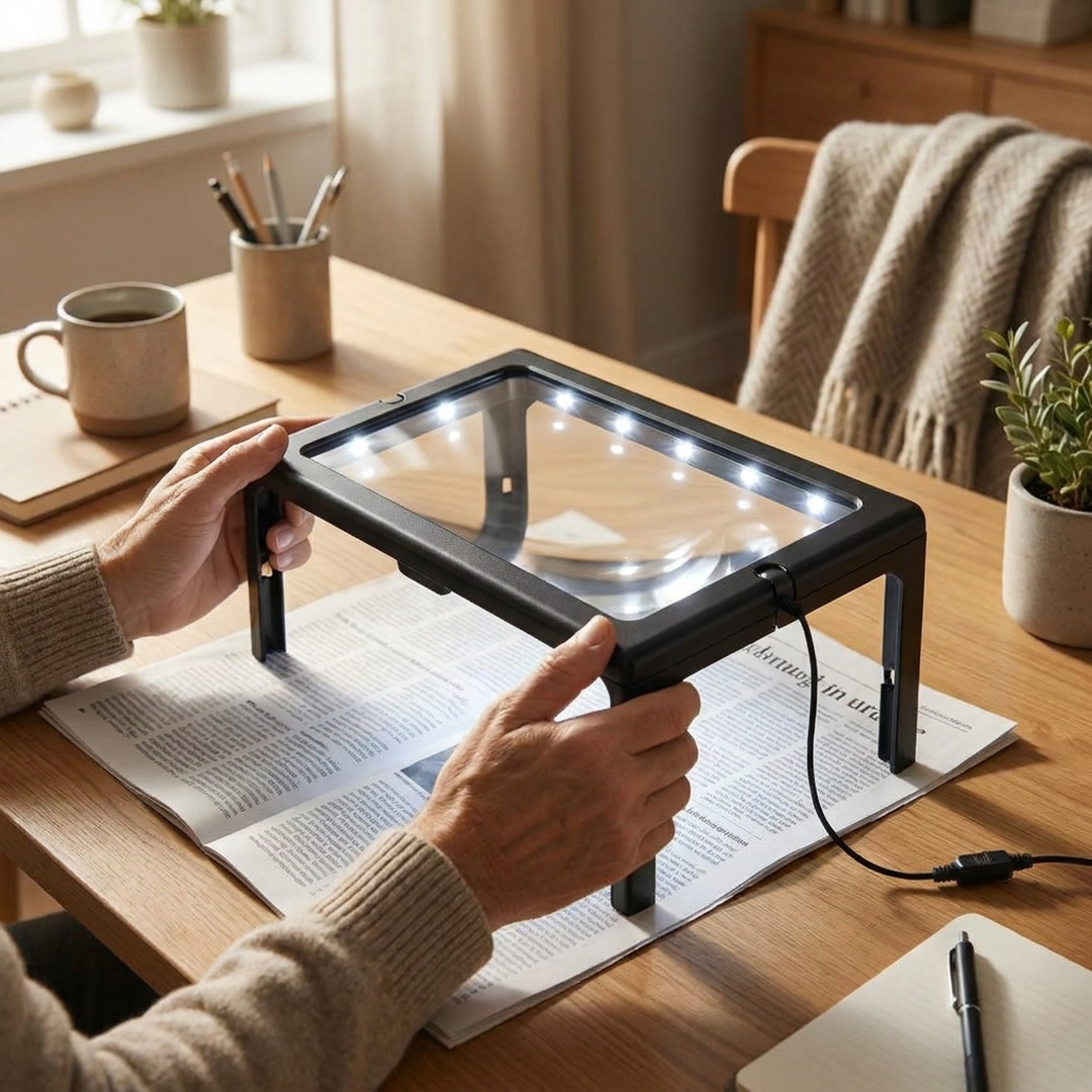 Full-Page LED Reading Magnifier for Clearer Print