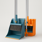 Self-Cleaning Broom Set for Easy Reach