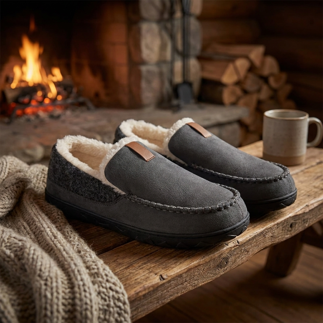 Men's Wool-Look Slip-Ons for Easy Warmth