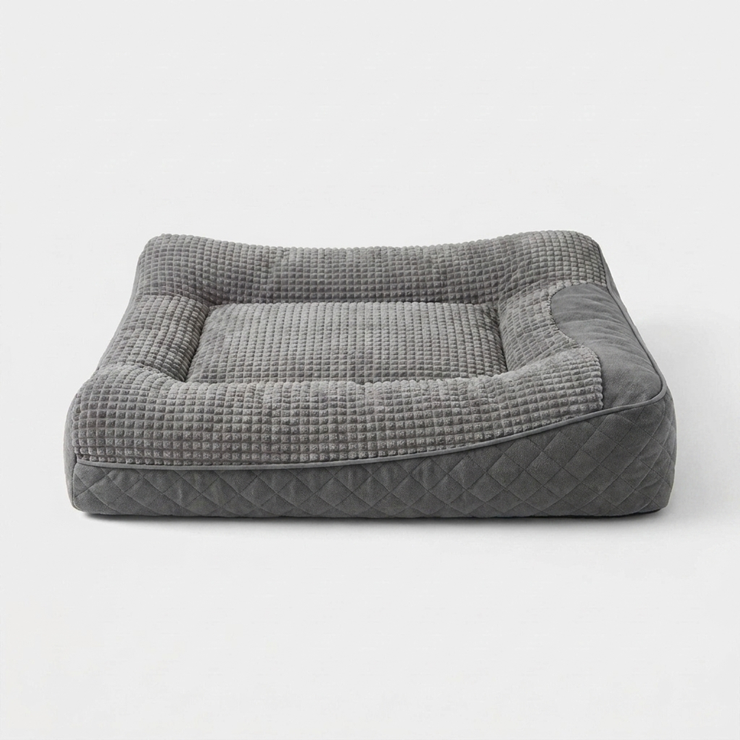 Spacious Bolster Dog Bed for Restful Sleep