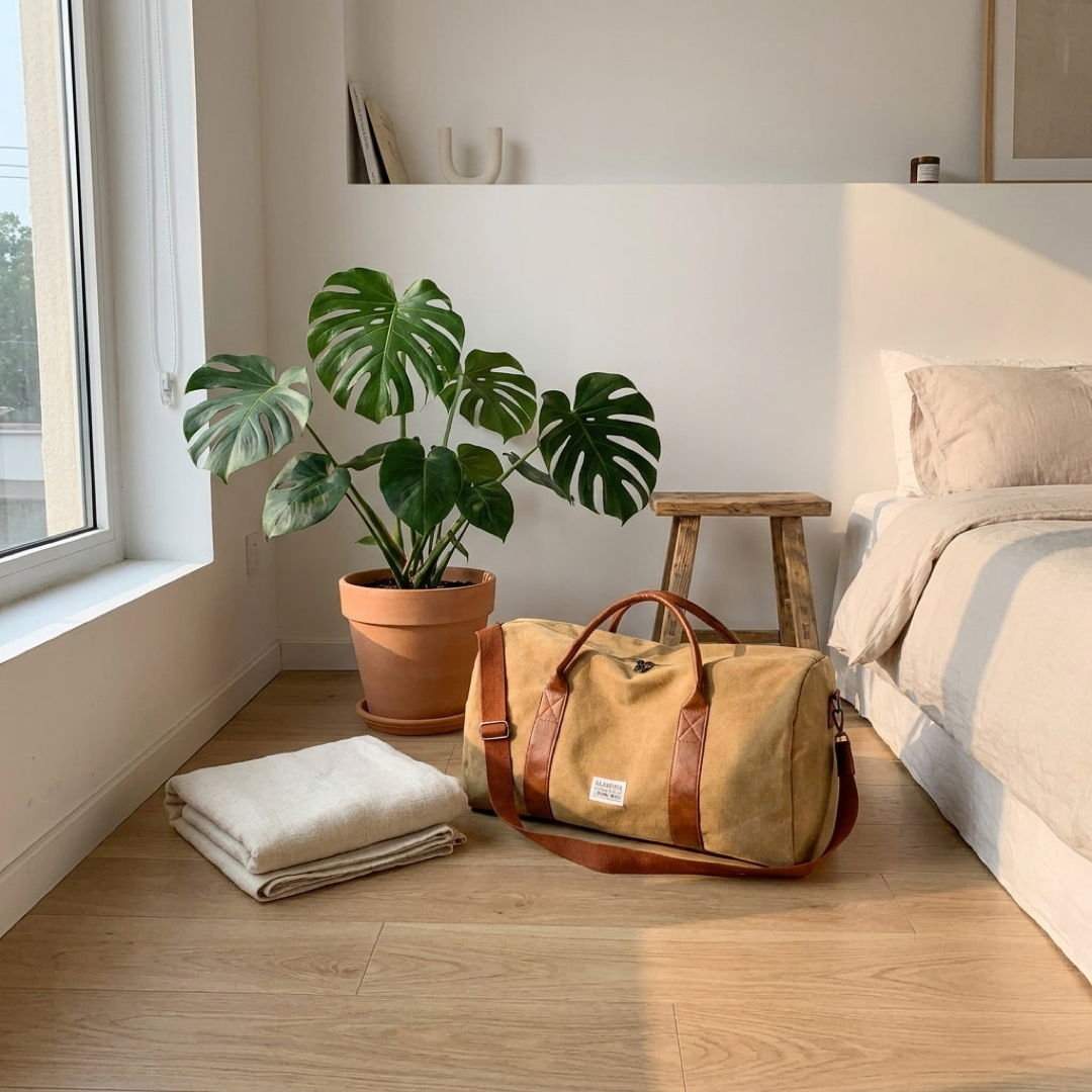 Washed Canvas Duffel for Effortless Packing