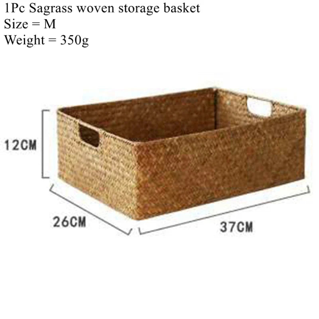 Woven Seagrass Basket for Effortless Organization