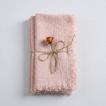 Frayed Cotton Napkin Set for Cozy Tables