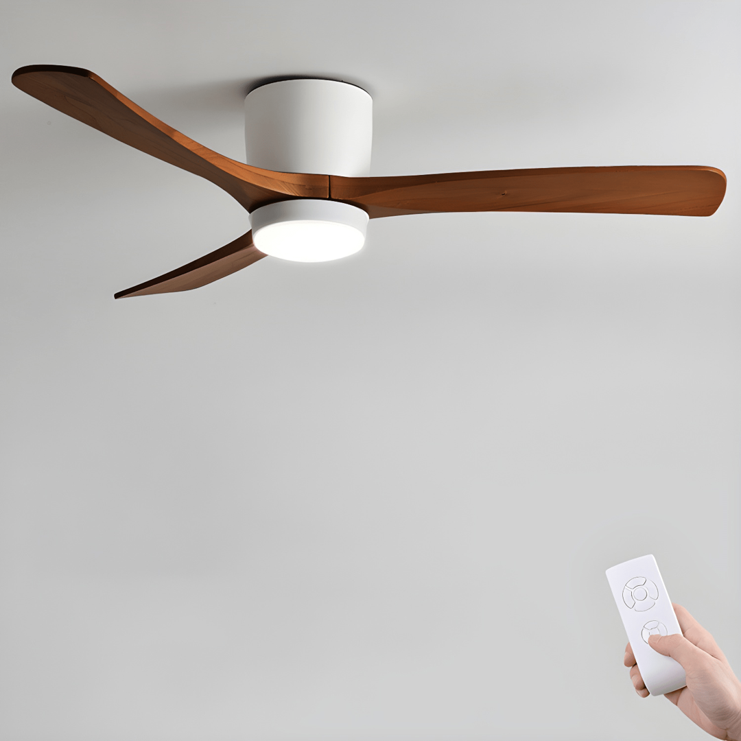 Wood Blade Ceiling Fan Light for Quiet Comfort