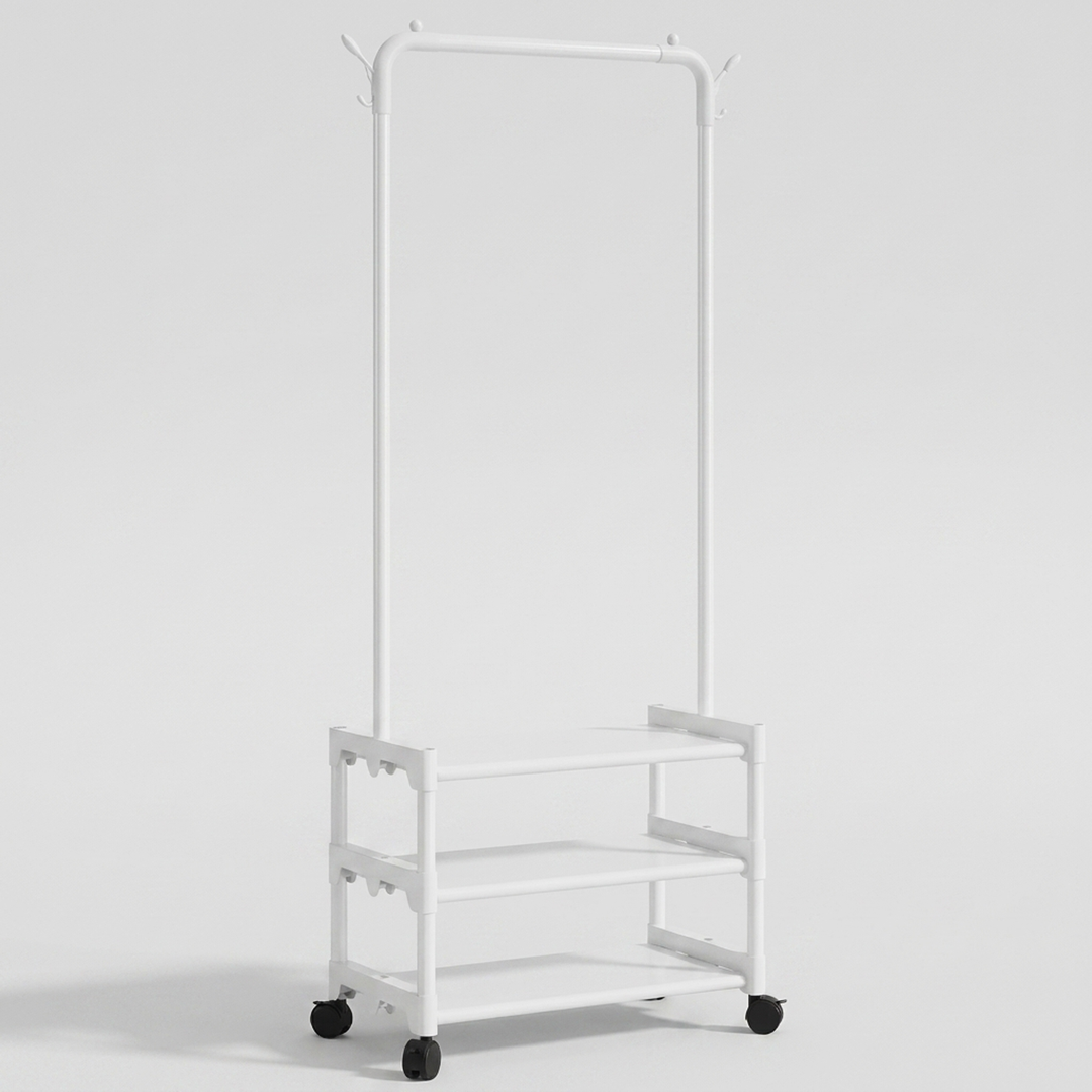 Rolling Wardrobe Rack for Easy Outfit Access
