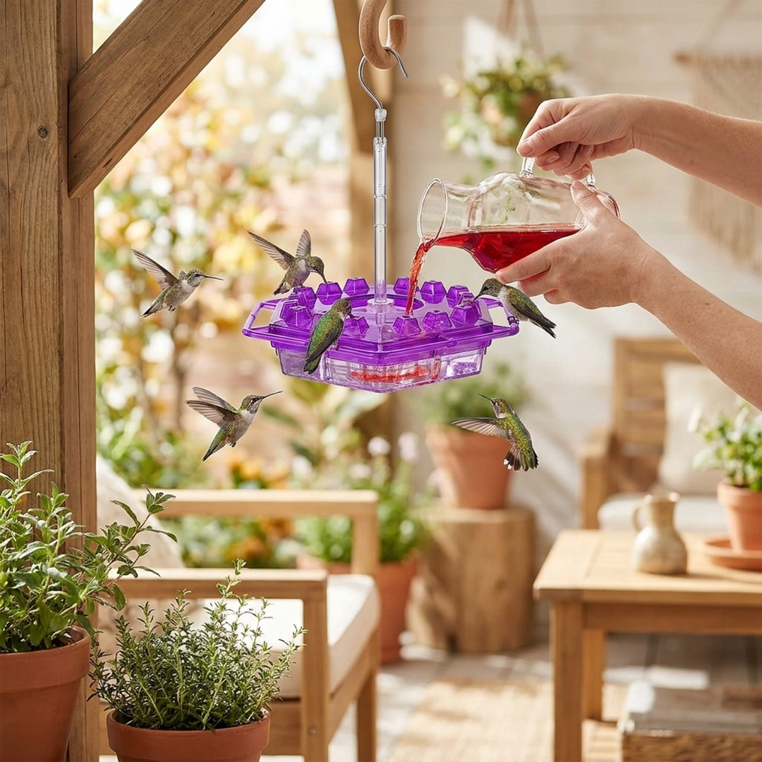 Hummingbird Garden Feeder With Ant Moat