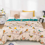 Floral Cotton Coverlet for Cool Summer Comfort