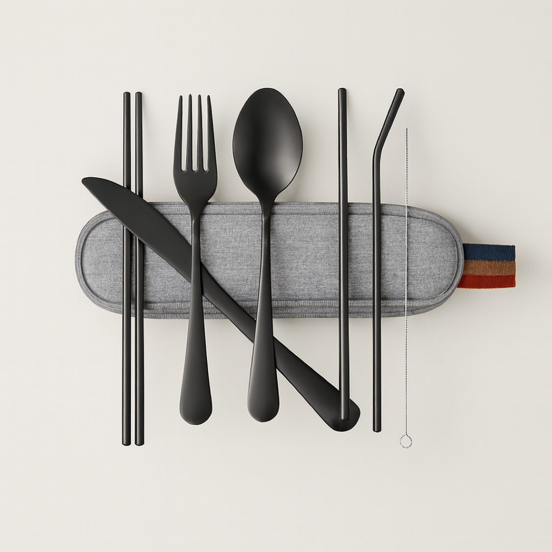 Travel Cutlery Kit for Tidy Meals Anywhere